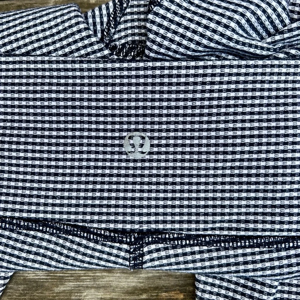 Lululemon Wunder Under Crop Black White Inkwell Gingham - Picture 4 of 9